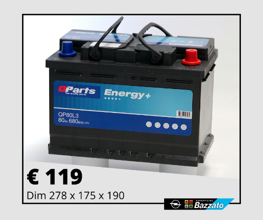 Batteria Qparts Energy+ 80AH