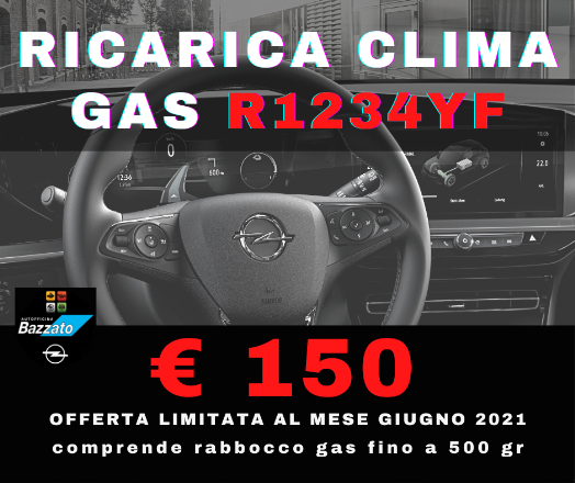 Ricarica clima auto con Gas R1234YF